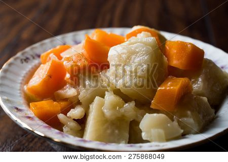 Turkish Food Celery Salad With Olive Oil / Zeytinyagli Kereviz.