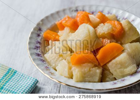 Turkish Food Celery Salad With Olive Oil / Zeytinyagli Kereviz.