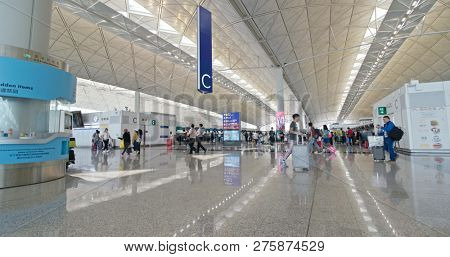 Chek lap kok, Hong Kong- 24 November 2018: Hong Kong international airport 