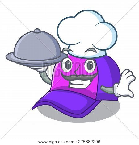 Chef With Food Cap Character In The Shape Funny
