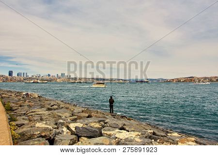 Bosphorus With A Old Town On A Background, Istambul