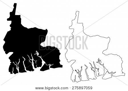 Rivers State (subdivisions Of Nigeria, Federated State Of Nigeria) Map Vector Illustration, Scribble