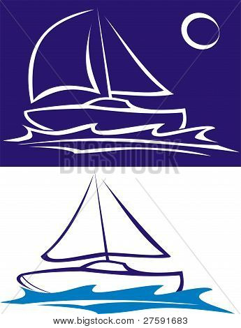 sailing boat - sailing on the sea