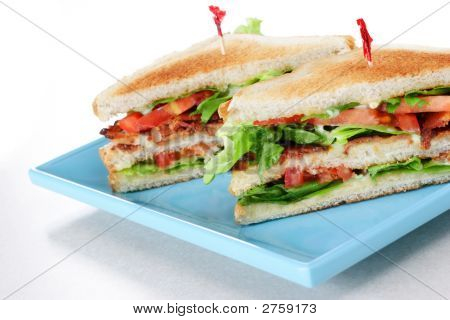 Speck Kopfsalat und Tomaten-Sandwich