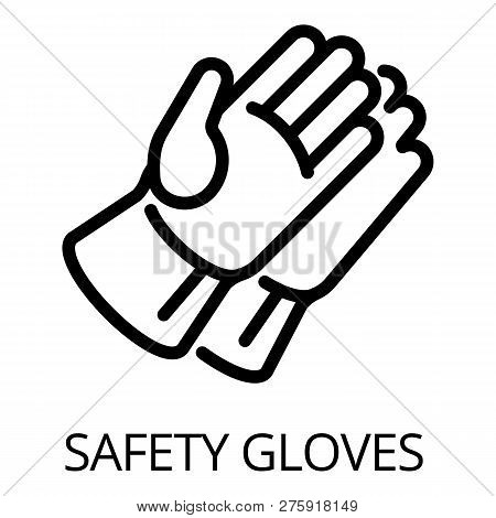 Welder Safety Gloves Icon. Outline Welder Safety Gloves Icon For Web Design Isolated On White Backgr