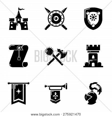 Joust Icons Set. Simple Set Of 9 Joust Icons For Web Isolated On White Background