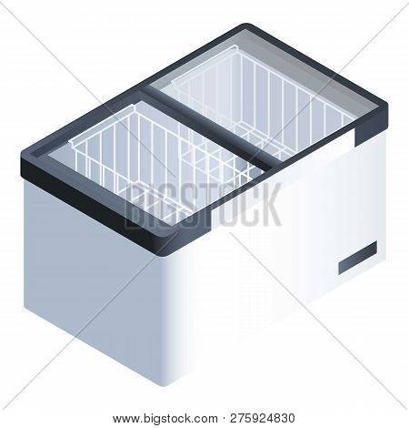 Ice Cream Freeze Icon. Isometric Of Ice Cream Freeze Icon For Web Design Isolated On White Backgroun