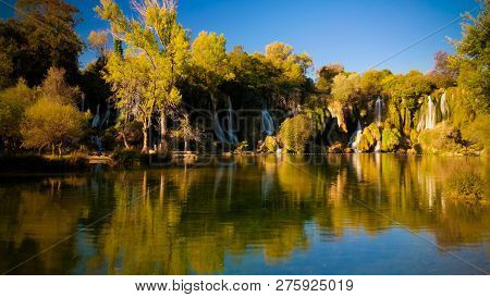 Morning View To Kravica Waterfall Near Capljina, Mostar,bosnia And Herzegovina
