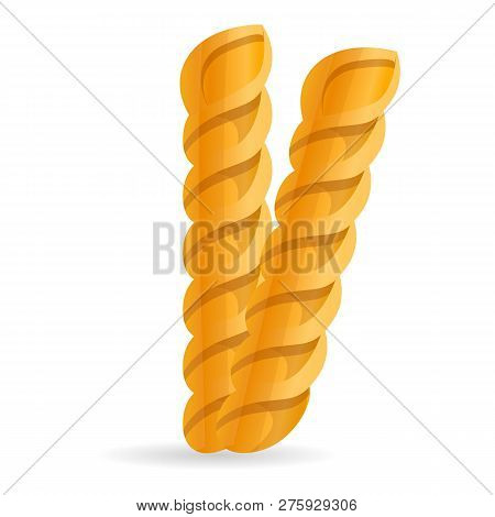 Fusilli Icon. Cartoon Of Fusilli Icon For Web Design Isolated On White Background