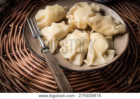 Homemade Dumplings With Cheese.