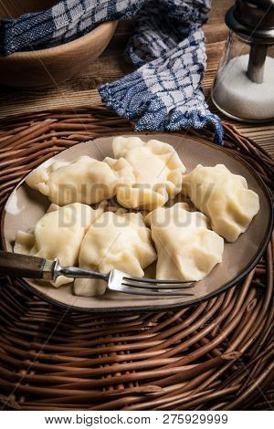 Homemade Dumplings With Cheese.
