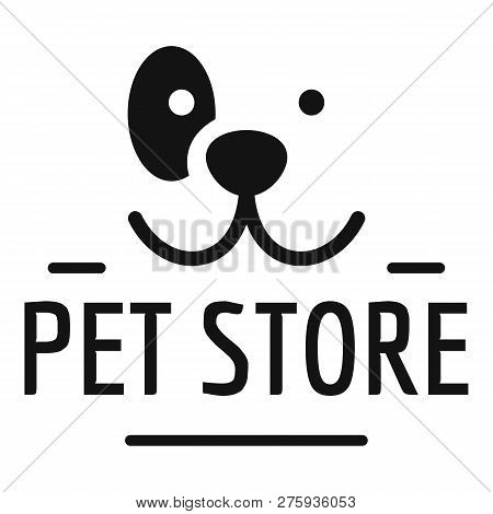 Dog Pet Store Logo. Simple Illustration Of Dog Pet Store Logo For Web Design Isolated On White Backg