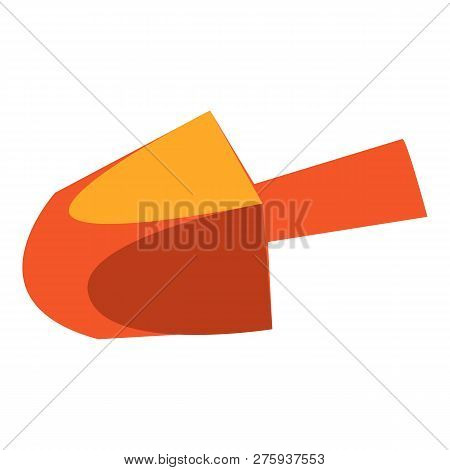 Orange Dreidel Icon. Cartoon Of Orange Dreidel Icon For Web Design Isolated On White Background