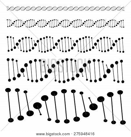 Human Dna Chain Or Genome Helix Molecule Seamless Lines
