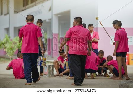 Kanchanaburi Thailand - September 20 :  Unidentified Students He
