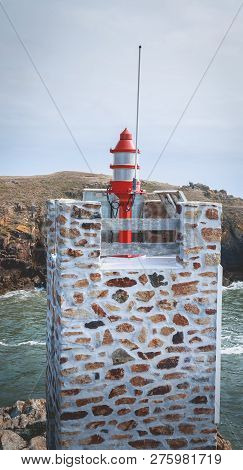 Semaphore At The Entrance Of The Port Of La Meule