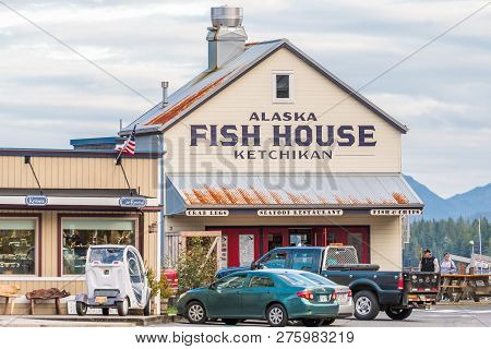 Ketchikan, Alaska - September 30 2017: The Alaska Fish House, Ketchikan