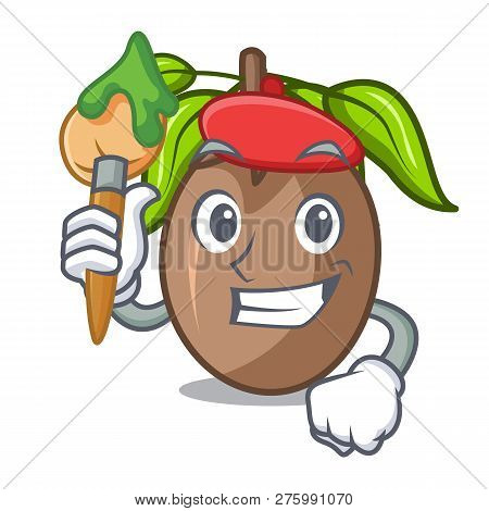Artist Sapodilla Fruit On The Character Bowl