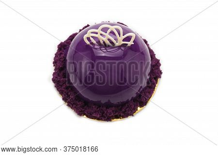 Tasty Puding Isolated On White Background.  Copy Space.
