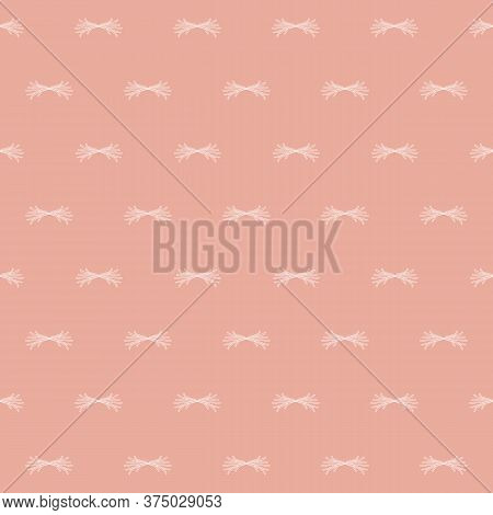 Vector White Wings, Bows Pink Seamless Pattern