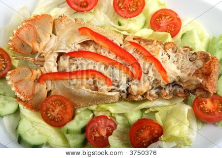Langosta Thermidor en un plato