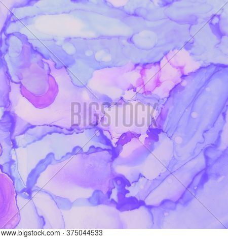 Flow Alcohol Ink Background. Alcohol Ink Art. Spring Colors Marble Style Texture. Bright Pink Shimme
