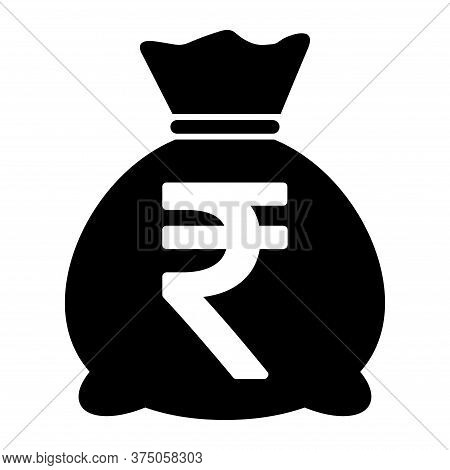 Money Bag Icon Isolated On White Background. Bank Symbol, Profit Graphic, Flat Web Sign