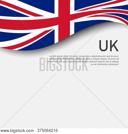Great Britain Flag On A White Background. National Poster Of The United Kingdom. Great Britain State