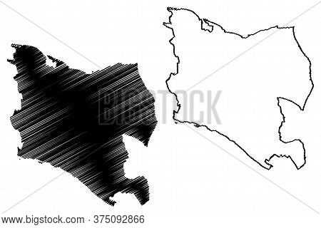 Setagaya City (state Of Japan, Island Country, Tokyo Prefecture) Map Vector Illustration, Scribble S