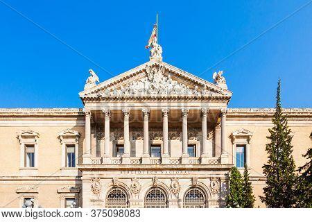 National Archaeological Museum Of Spain And National Library Of Spain In Madrid City Centre. Madrid 