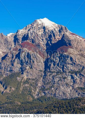 Tronador Mountain And Nahuel Huapi Lake, Bariloche. Tronador Is An Extinct Stratovolcano In The Sout