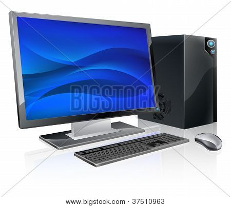 Desktop pc-Computer-Arbeitsplatz