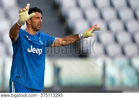 Torino, Italy. 04th July 2020. Italian Football League Serie A. Gianluigi Buffon Of Juventus Fc  Dur