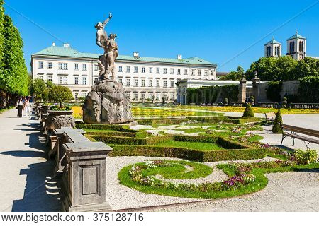 Mirabell Palace Or Schloss Mirabell Is A Historical Building In Salzburg City, Austria. Mirabell Pal