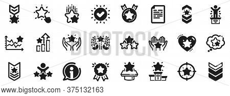 First Place, Star Rating And Winner Medal. Ranking Icons. Shoulder Strap, Army Achievement And Victo
