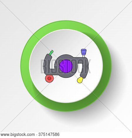 Cartoon Twist Pull Toy Colored Button Icon. Signs And Symbols Can Be Used For Web, Logo, Mobile App,