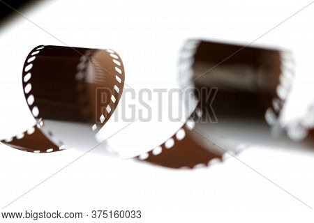 Abstract Of Unprocessed Photographic Film On A Lightbox