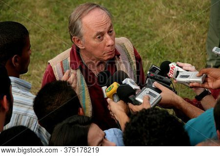 Caravelas, Bahia / Brazil - June 5, 2009: Carlos Minc, Minister Of The Environment Of President Lula