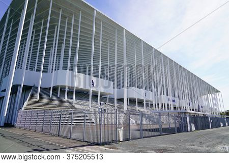 Bordeaux , Aquitaine / France - 10 25 2019 : Matmut Atlantique Stadium In Bordeaux Exterior Soccer F