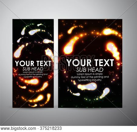 Abstract Digital Flare Frame. Abstract Futuristic Art Wallpaper. Vector Illustration.