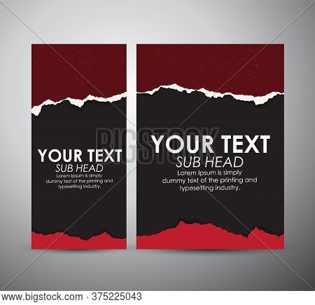Abstract Torn Paper With Space. Graphic Resources Design Template. Vector Illustration.