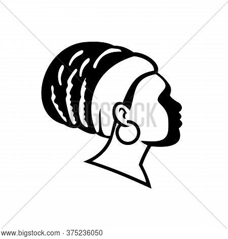 Retro Style Illustration Of A Rastafarian, Rasta Empress, Significant Other Or Rastafari Woman Viewe