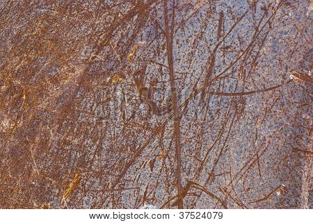 Rusty ocelové dveře.