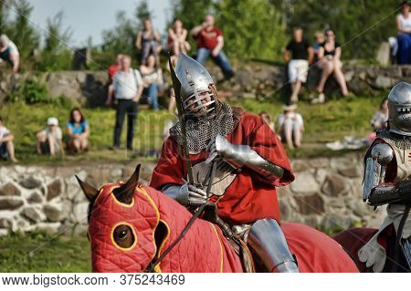 Priozersk, Russia - July 07, 2012: Knight Tournament 