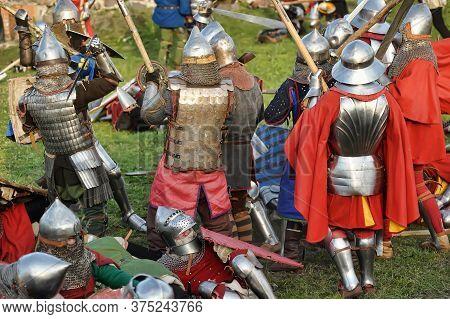 Priozersk, Russia - July 07, 2012: Knight Tournament 
