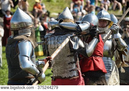 Priozersk, Russia - July 07, 2012: Knight Tournament 