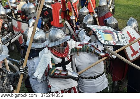 Priozersk, Russia - July 07, 2012: Knight Tournament 
