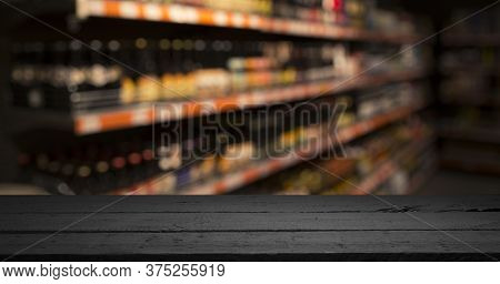 Beer Style- Bottle, Beer In The Glass And Covers On Wooden Table. Free Space For Text. Top View