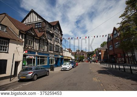 The Town Centre In High Wycombe In Buckinghamshire, Uk Taken On 18th May 2020
