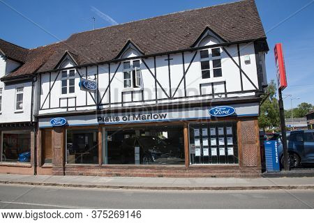 Platts Of Marlow, A Ford Dealer Car Showroom In Marlow, Bucks, Uk Taken 20th May 2020
